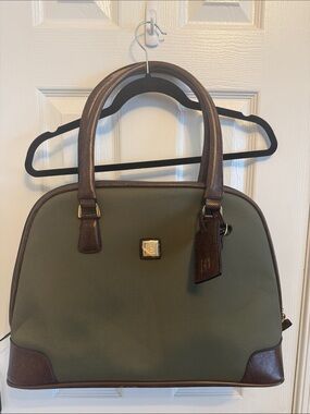 Diane Von Furstenberg Olive Green Boarding Bag Carry On Tote NWOT